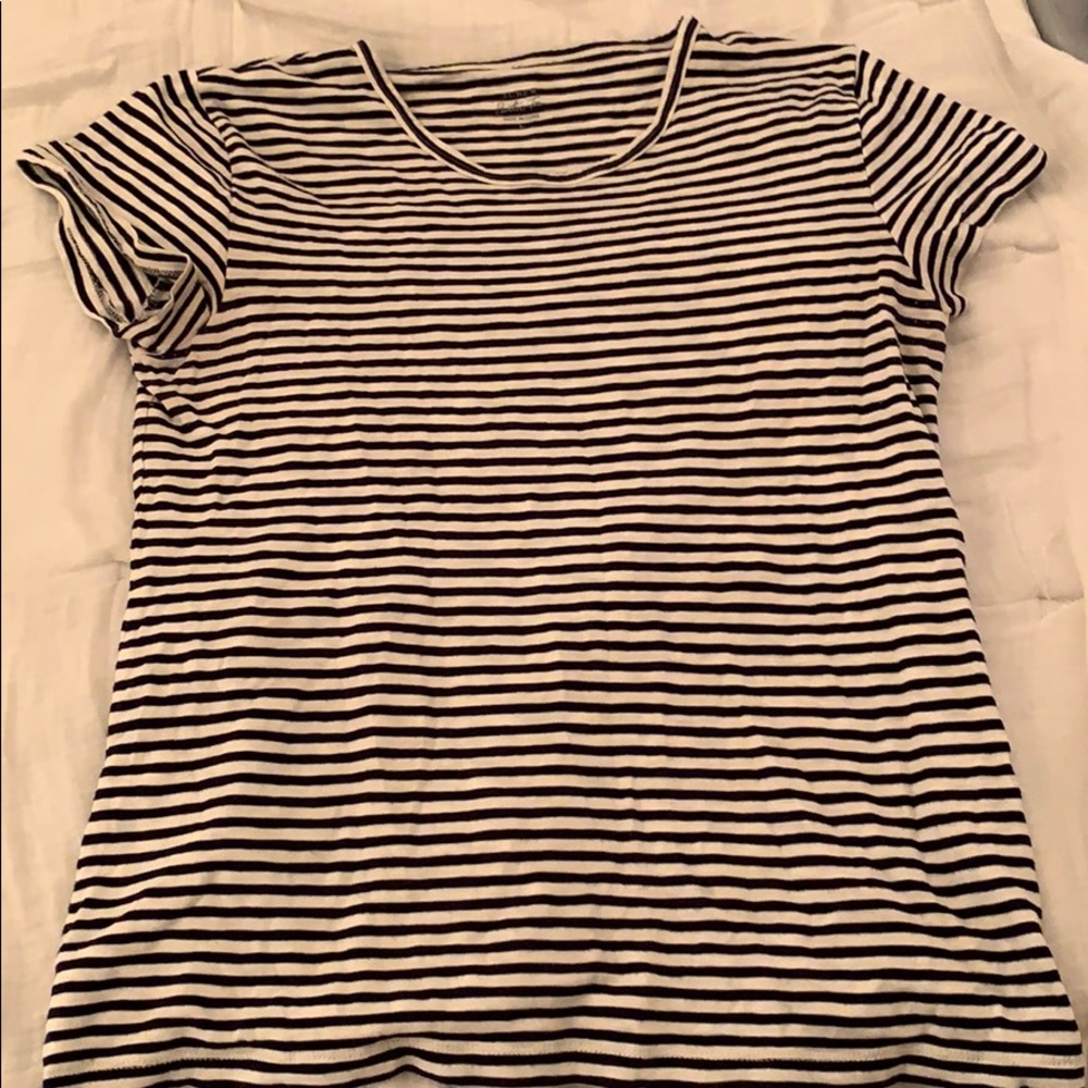Versatile black and white strip J.Crew Tee